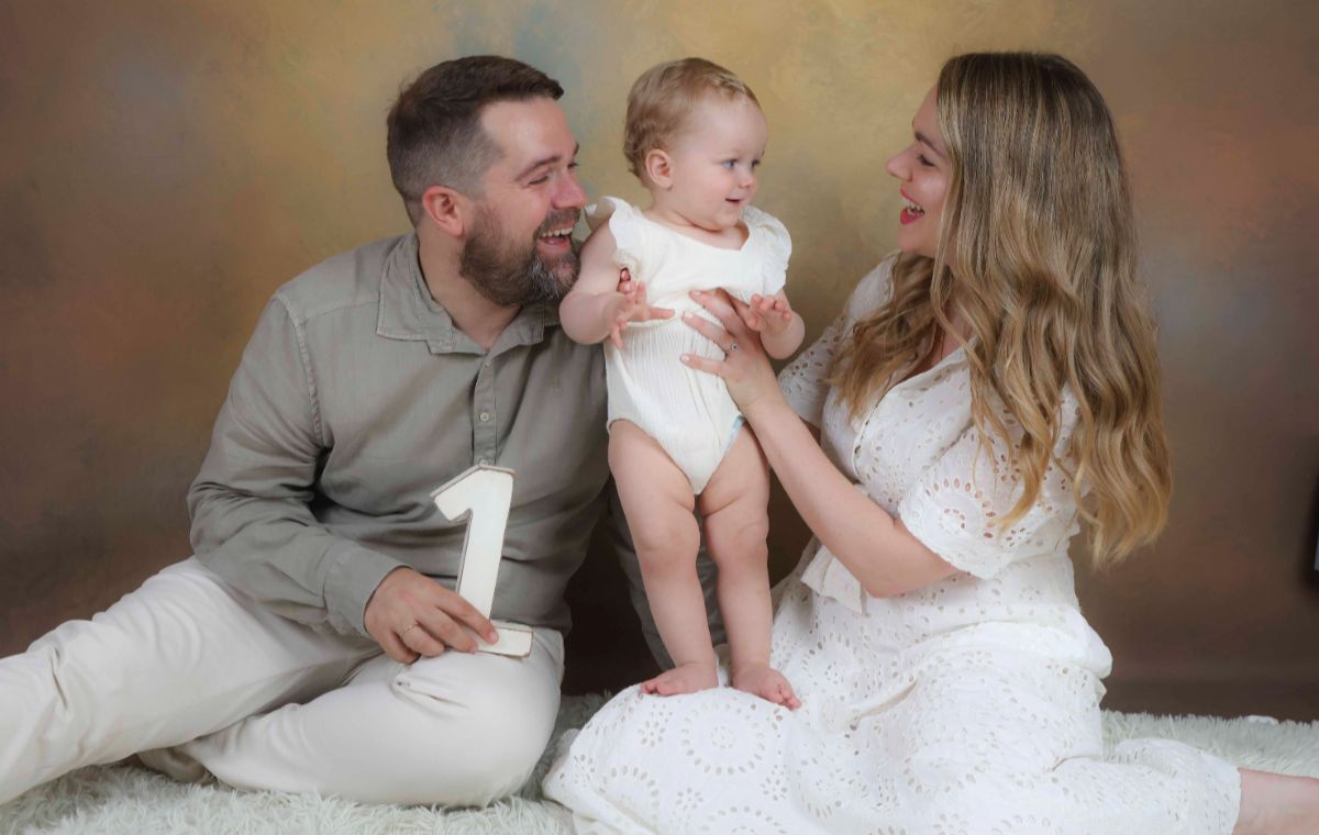 Sesión fotográfica en estudio para familia 