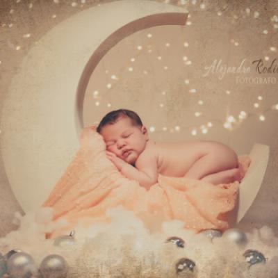 Sesión fotográfica bebé en estudio o exteriores